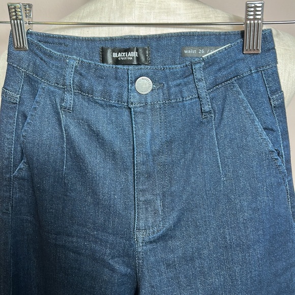 Black Label C'est Toi High Rise Folded Wide Leg Jeans Waist 26/1 - Picture 3 of 16